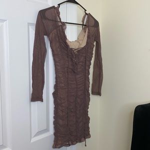 Off shoulder fitted dress